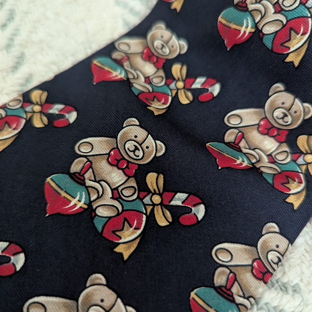 Teddy Bear Patterned Tie